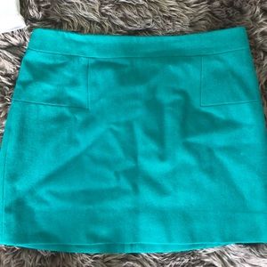 J. Crew Dark Green Wool Skirt